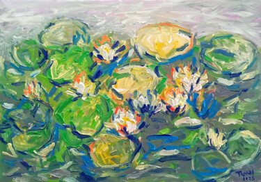 Painting titled "Lovers Pond 11" by Anh  Tuan Le, Original Artwork, Acrylic