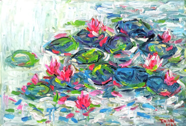 Painting titled "full blossom" by Anh  Tuan Le, Original Artwork, Acrylic