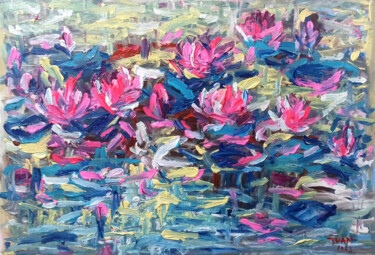 Schilderij getiteld "full blossom 3" door Anh  Tuan Le, Origineel Kunstwerk, Acryl