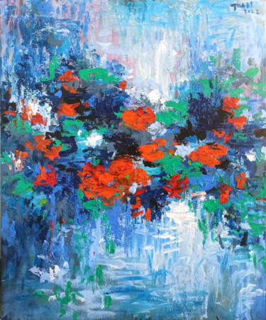 Peinture intitulée "Water lily, Flower…" par Anh  Tuan Le, Œuvre d'art originale, Acrylique