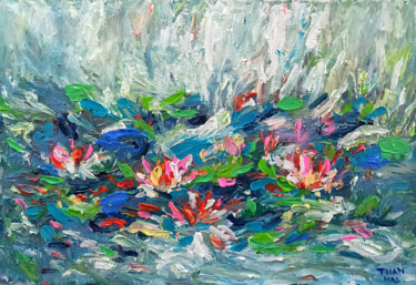 "Water lily, Flower…" başlıklı Tablo Anh  Tuan Le tarafından, Orijinal sanat, Akrilik