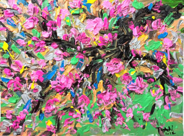 Картина под названием "Cherry blossoms 1" - Anh  Tuan Le, Подлинное произведение искусства, Акрил