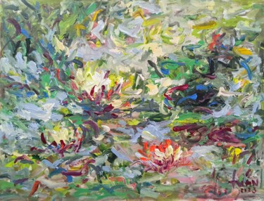 Schilderij getiteld "Flowers in the morn…" door Anh  Tuan Le, Origineel Kunstwerk, Acryl