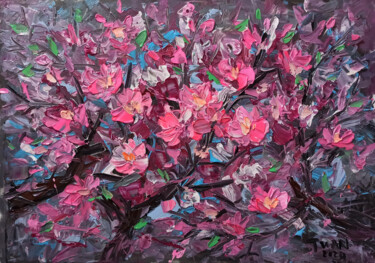 Painting titled "The cherry blossoms…" by Anh  Tuan Le, Original Artwork, Acrylic