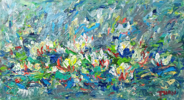 Pintura intitulada "Morning in the lake…" por Anh  Tuan Le, Obras de arte originais, Acrílico