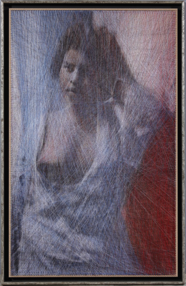 Painting titled "Marseillaise" by Ani & Andrew Abakumovs, Original Artwork, Thread