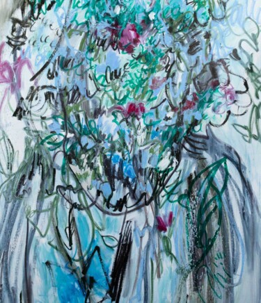 "Blue Portrait" başlıklı Tablo Ani Verso tarafından, Orijinal sanat, Petrol