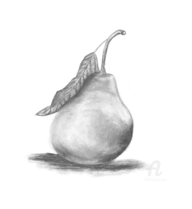 Digital Arts titled "A Pear" by Ani Zaljan, Original Artwork, 2D Digital Work