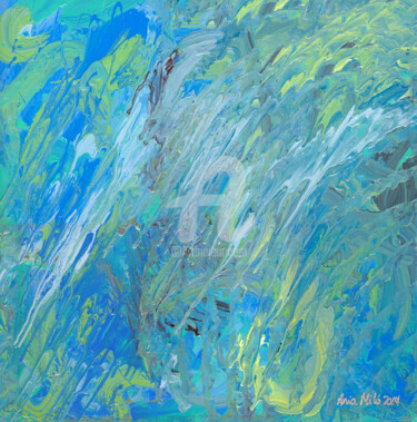 Painting titled "Seafoam Blue Act of…" by Ania M Milo, Original Artwork, Acrylic