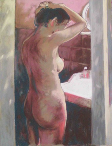 Painting titled "Nue 6" by Anna Kropiowska, Original Artwork