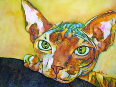 Street Art Sphynx Schilderij getiteld "Street Art Sphynx" door Anib, Origineel Kunstwerk, Tempera