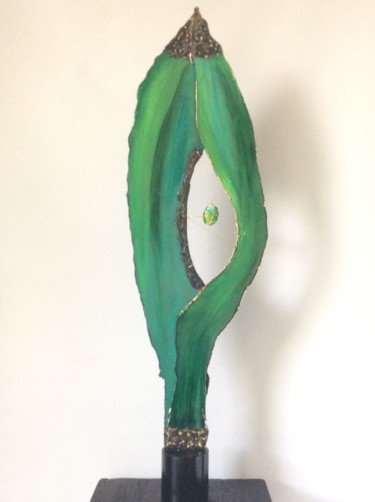 Sculpture titled "Le Chant du vent" by Aniko, Original Artwork, Metals