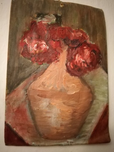 Pittura intitolato "Red Roses" da Simionescu Elena, Opera d'arte originale, Olio