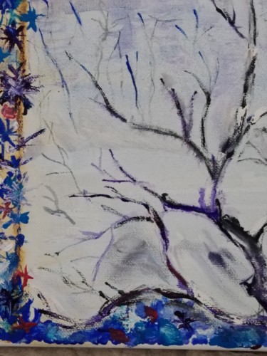 Картина под названием "Winter from my wind…" - Simionescu Elena, Подлинное произведение искусства, Акрил