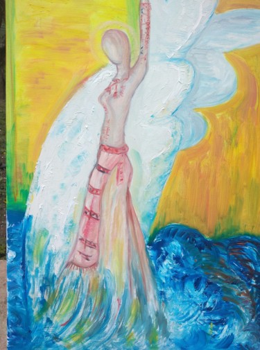 Pintura titulada "Angel" por Simionescu Elena, Obra de arte original, Oleo
