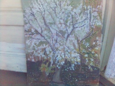 Painting titled "Blooming Tree" by Simionescu Elena, Original Artwork