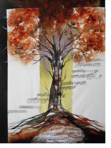 Malarstwo zatytułowany „árbol musical” autorstwa Agnes Druenne, Oryginalna praca