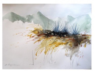 Pintura titulada "agave tequilera 2" por Agnes Druenne, Obra de arte original
