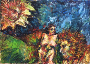 Painting titled "Eve IV" by Anikitos Giannoudes, Original Artwork, Oil