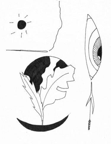 「odeur d'atmosphère」というタイトルの描画 Anik Fortinによって, オリジナルのアートワーク, インク