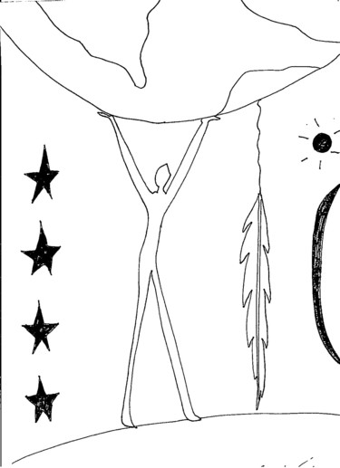Disegno intitolato "pistonner" da Anik Fortin, Opera d'arte originale, Pennarello
