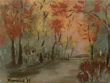 Painting titled "Herbst" by Aniko Trombitasne Varju, Original Artwork, Acrylic