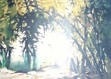 Painting titled "Bamboo Forest" by Anil Das, Original Artwork