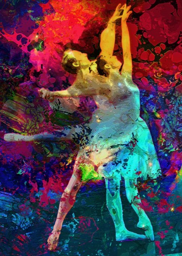 Painting titled "Pas de Deux" by Anil Kumar, Original Artwork, Acrylic Mounted on Wood Stretcher frame