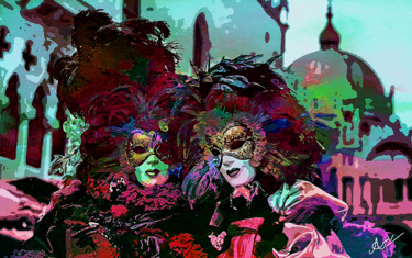 Painting titled "Grandiose Carnevale" by Anil Kumar, Original Artwork, Acrylic Mounted on Wood Stretcher frame