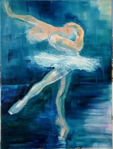 Картина под названием "Ballerina 2" - Anila Dekovelli Ciccone, Подлинное произведение искусства, Масло