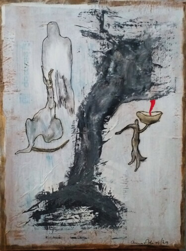 Peinture intitulée "A Midnight Dream" par Anima E Mela, Œuvre d'art originale, Acrylique Monté sur Châssis en bois