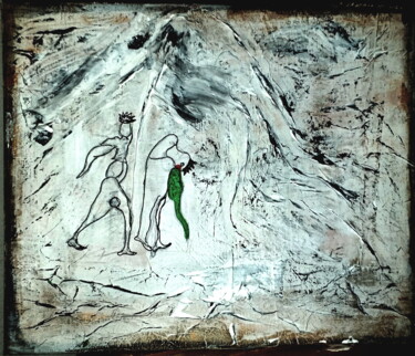 Картина под названием "The Frog King's Kiss" - Anima E Mela, Подлинное произведение искусства, Акрил Установлен на Деревянна…