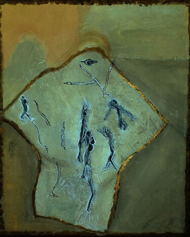 Картина под названием "Rituals" - Anima E Mela, Подлинное произведение искусства, Акрил Установлен на Деревянная рама для но…