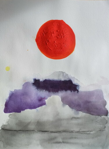 Painting titled "A New Day's Rising" by Anima E Mela, Original Artwork, Ink