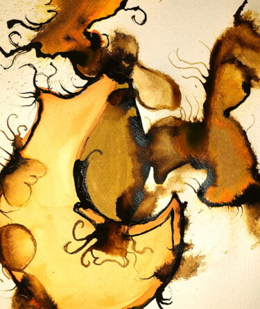 Pintura titulada "Subterranean Life" por Anima E Mela, Obra de arte original, Tinta