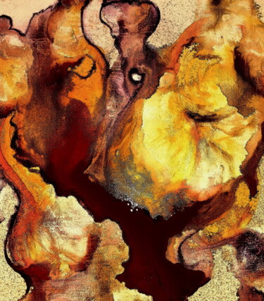 Картина под названием "The Feast" - Anima E Mela, Подлинное произведение искусства, Чернила Установлен на Деревянная рама дл…