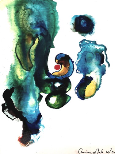Картина под названием "The Acrobats" - Anima E Mela, Подлинное произведение искусства, Чернила