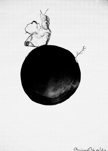 Картина под названием "Eternal birth" - Anima E Mela, Подлинное произведение искусства, Чернила