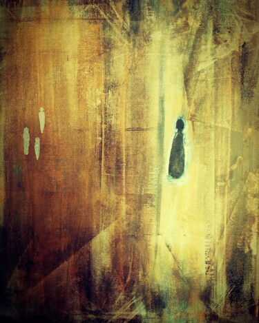 Malerei mit dem Titel "The Fear of Life" von Anima E Mela, Original-Kunstwerk, Acryl Auf Keilrahmen aus Holz montiert