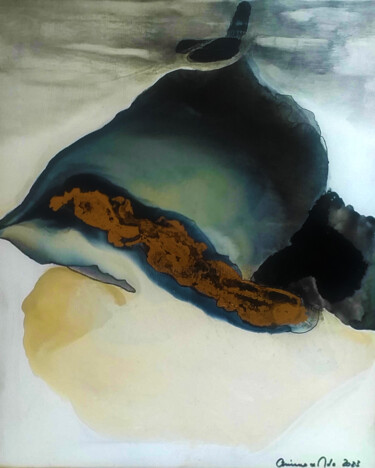 Malerei mit dem Titel ""Goldrush"" von Anima E Mela, Original-Kunstwerk, Acryl
