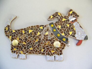 Sculpture titled "Mosaic Brown & Whit…" by Suzanne Noll, Original Artwork, Other