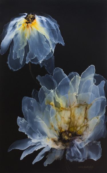 Pintura intitulada "Dream Flowers" por Danguole Serstinskaja, Obras de arte originais, Tinta