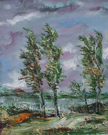 Painting titled "Before the Rains" by Animesh Roy, Original Artwork