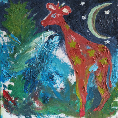 Peinture intitulée "Новогодняя ночь в А…" par Ianina Chuprina, Œuvre d'art originale, Huile