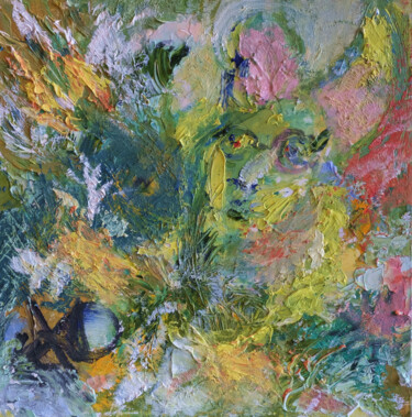 Картина под названием "Морозный узор в Вес…" - Янина Чуприна, Подлинное произведение искусства, Масло
