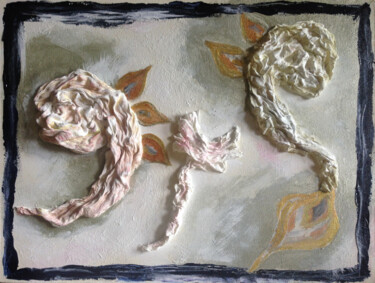 Картина под названием ""Зефирная абстракци…" - Янина Чуприна, Подлинное произведение искусства, Ткань