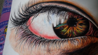 Σχέδιο με τίτλο "Eyes can say it all." από Anindita Mandal, Αυθεντικά έργα τέχνης