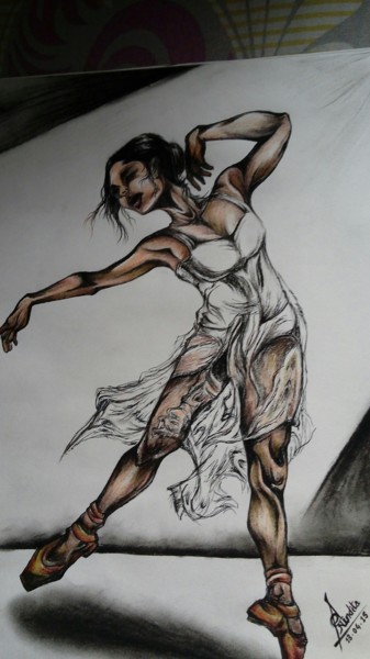 Drawing titled "THE SPOTLIGHT" by Anindita Mandal, Original Artwork
