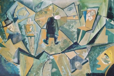 Pittura intitolato "Composition" da Ani Petrosyan, Opera d'arte originale, Acquarello