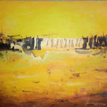 Painting titled "Landscape II" by Anirban Seth, Original Artwork, Acrylic